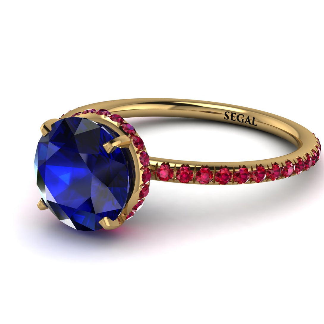 Hidden Halo Sapphire Ring - Fiona No. 58