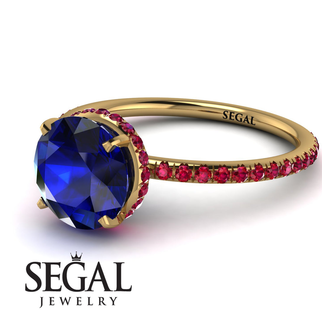 Hidden Halo Sapphire Ring - Fiona No. 58