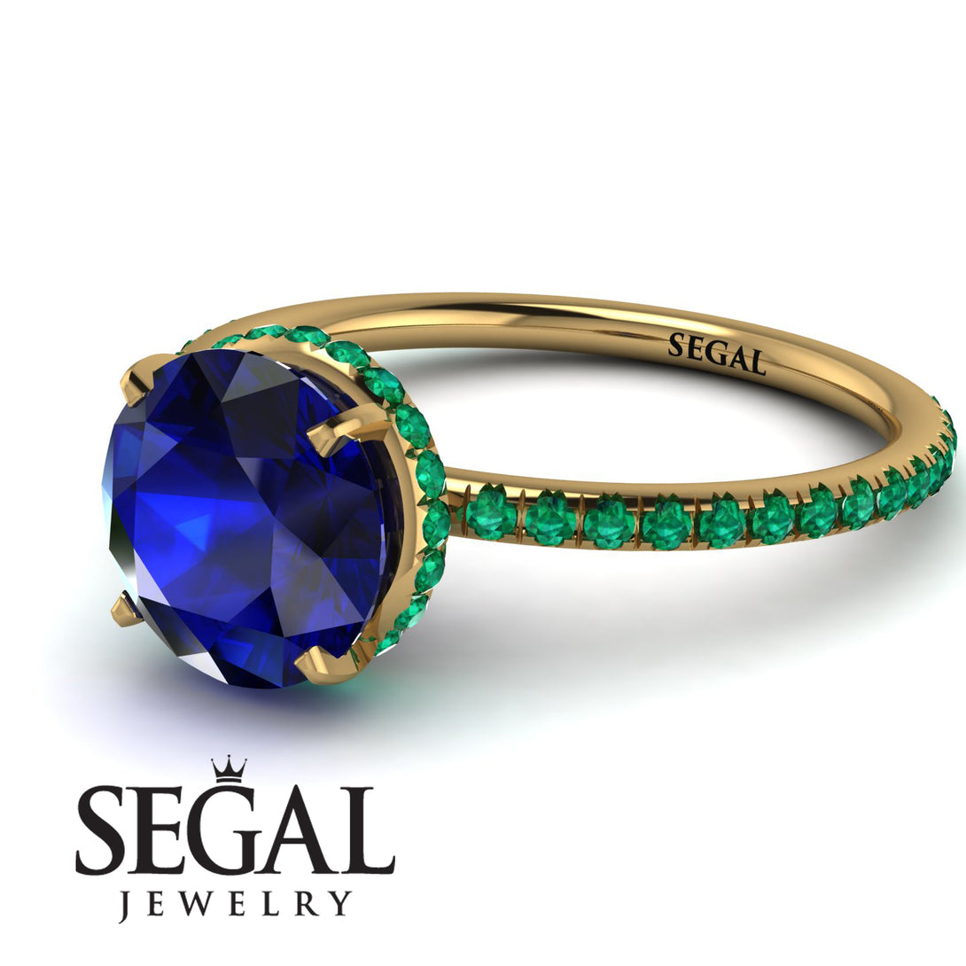 Hidden Halo Sapphire Ring - Fiona No. 28