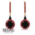 Hidden Halo Black Diamond Earrings - Joanna No. 52