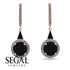 Hidden Halo Black Diamond Earrings - Joanna No. 8 image 10