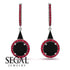 Hidden Halo Black Diamond Earrings - Joanna No. 54 image 10