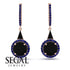 Hidden Halo Black Diamond Earrings - Joanna No. 68 image 10