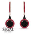 Hidden Halo Black Diamond Earrings - Joanna No. 53 image 10