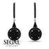 Hidden Halo Black Diamond Earrings - Joanna No. 39