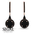 Hidden Halo Black Diamond Earrings - Joanna No. 38