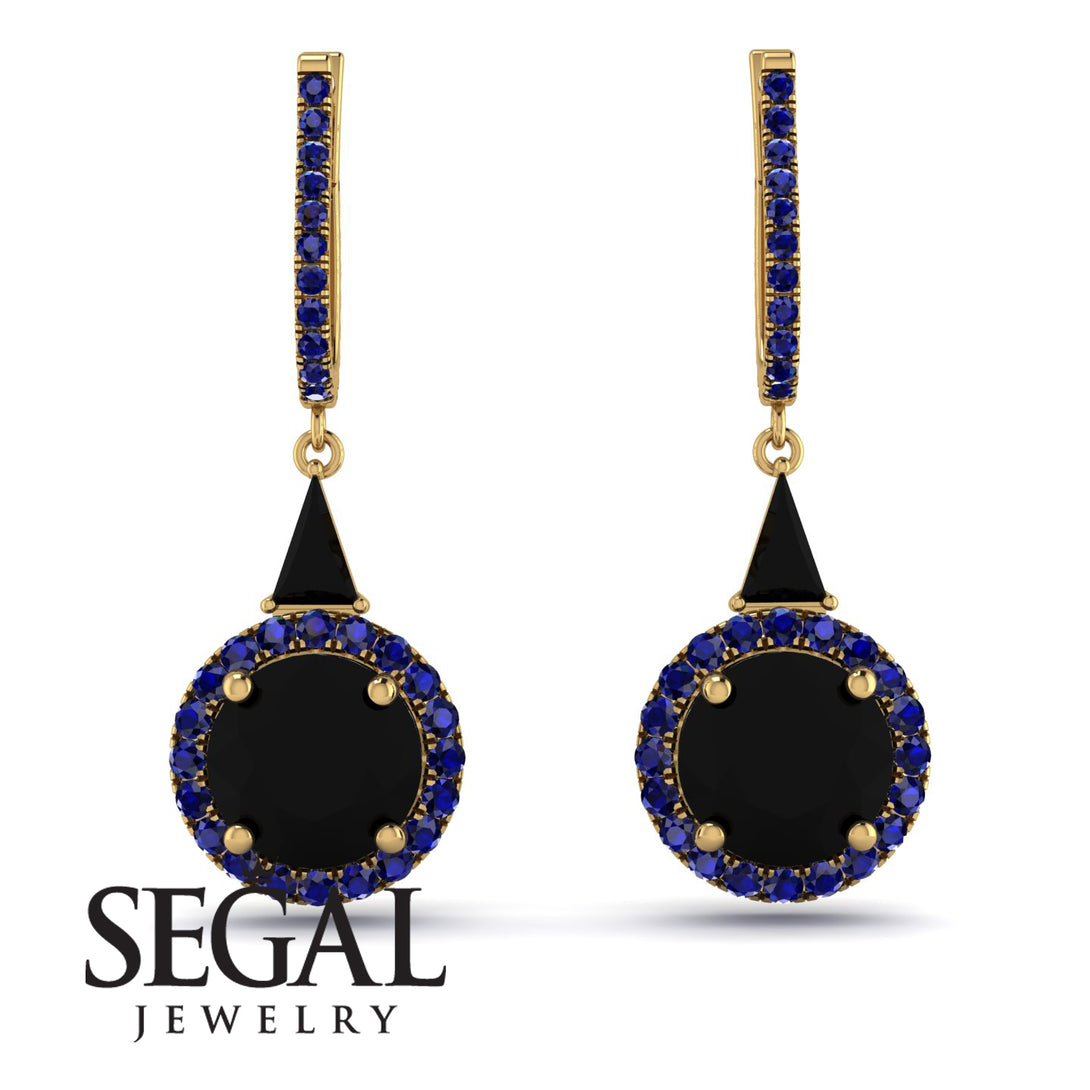 Hidden Halo Black Diamond Earrings - Joanna No. 67