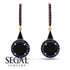 Hidden Halo Black Diamond Earrings - Joanna No. 67