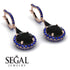 Hidden Halo Black Diamond Earrings - Joanna No. 68
