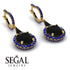 Hidden Halo Black Diamond Earrings - Joanna No. 67