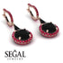 Hidden Halo Black Diamond Earrings - Joanna No. 53