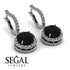 Hidden Halo Black Diamond Hoop Earrings - Catalina No. 9 image 10