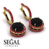 Hidden Halo Black Diamond Hoop Earrings - Catalina No. 52