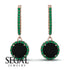 Hidden Halo Black Diamond Hoop Earrings - Catalina No. 23 image 2