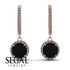 Hidden Halo Black Diamond Hoop Earrings - Catalina No. 8 image 2
