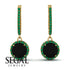 Hidden Halo Black Diamond Hoop Earrings - Catalina No. 22 image 2