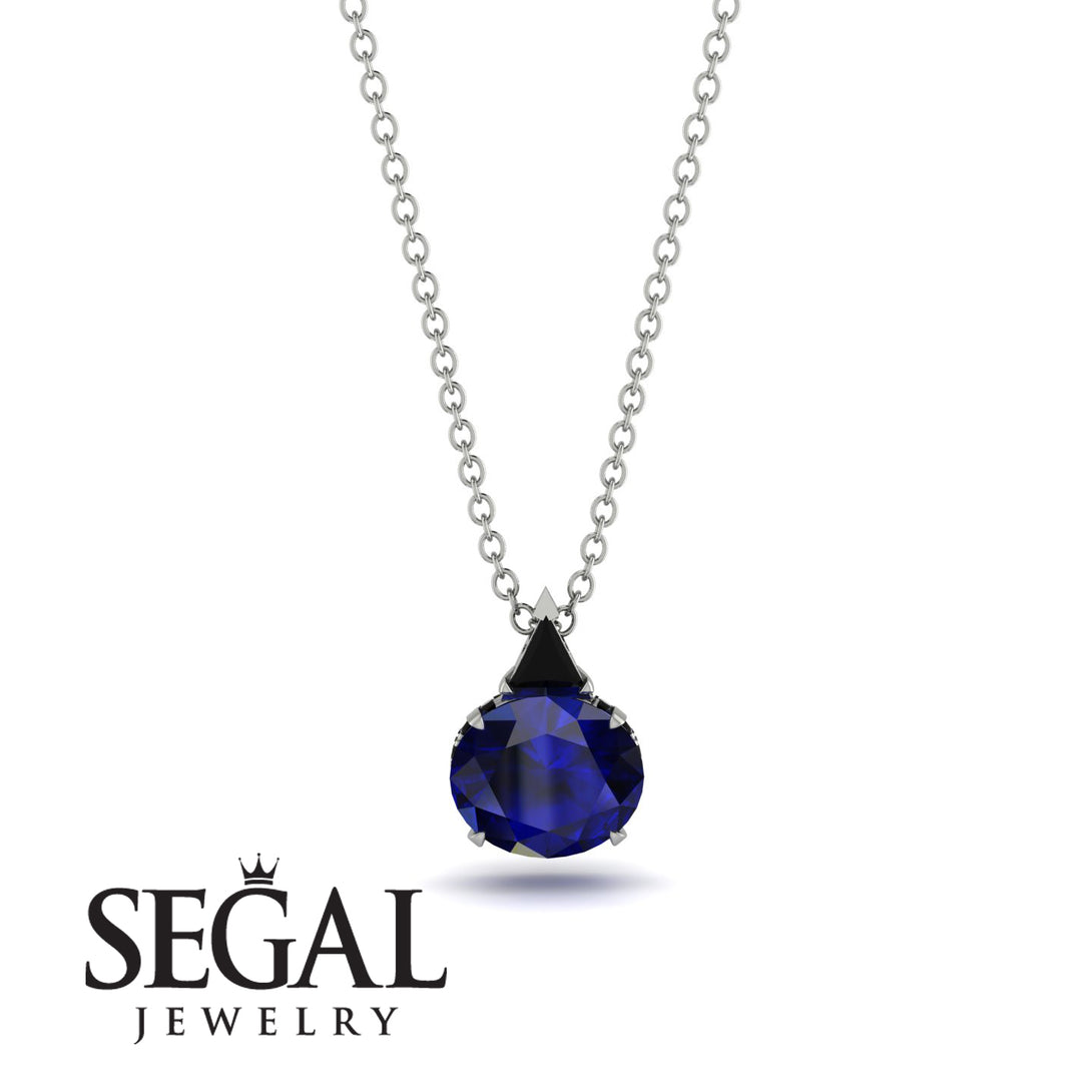 Hidden Halo Sapphire Necklace - Rosalie No. 45