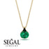 Hidden Halo Emerald Necklace - Rosalie No. 34