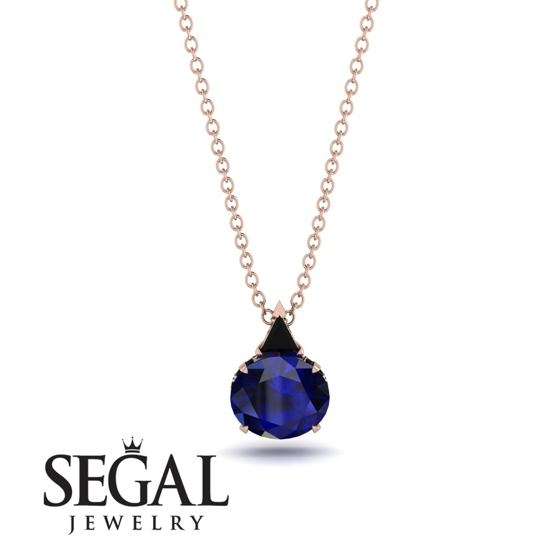 Hidden Halo Sapphire Necklace - Rosalie No. 44