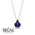 Hidden Halo Sapphire Necklace - Rosalie No. 44