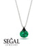 Hidden Halo Emerald Necklace - Rosalie No. 36