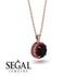 Hidden Halo Black Diamond Necklace - Catalina No. 53
