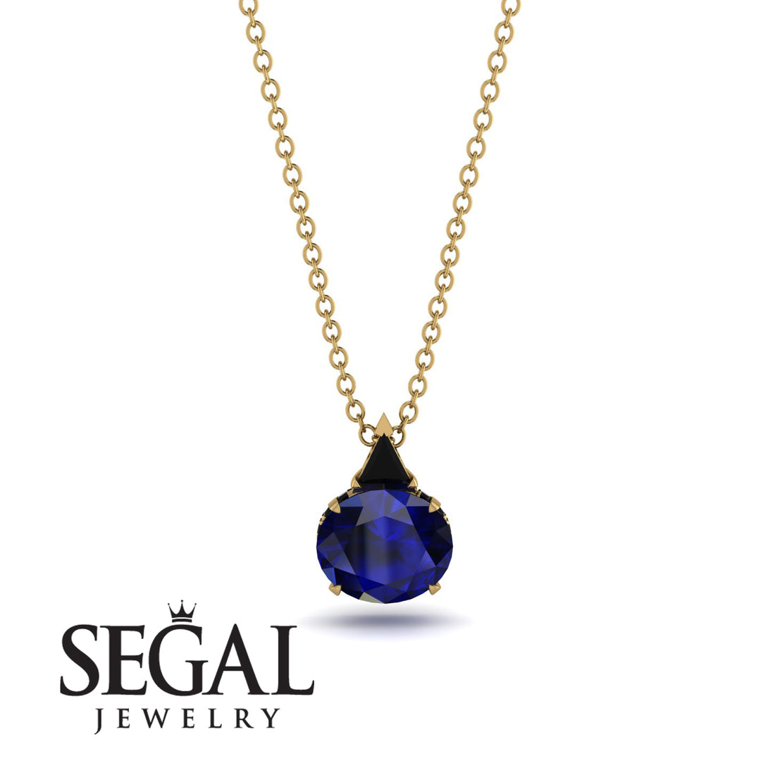 Hidden Halo Sapphire Necklace - Rosalie No. 43