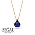 Hidden Halo Sapphire Necklace - Rosalie No. 43
