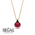 Hidden Halo Ruby Necklace - Rosalie No. 40