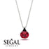 Hidden Halo Ruby Necklace - Rosalie No. 42