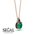 Hidden Halo Emerald Necklace - Rosalie No. 35