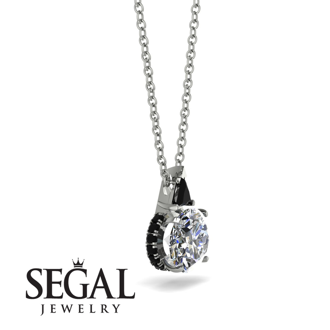Hidden Halo Diamond Necklace - Rosalie No. 33