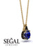 Hidden Halo Sapphire Necklace - Rosalie No. 43