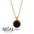 Hidden Halo Black Diamond Necklace - Catalina No. 52