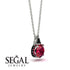 Hidden Halo Ruby Necklace - Rosalie No. 42