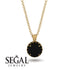 Hidden Halo Black Diamond Necklace - Catalina No. 37 image 2