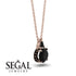 Hidden Halo Black Diamond Necklace - Rosalie No. 38 image 2