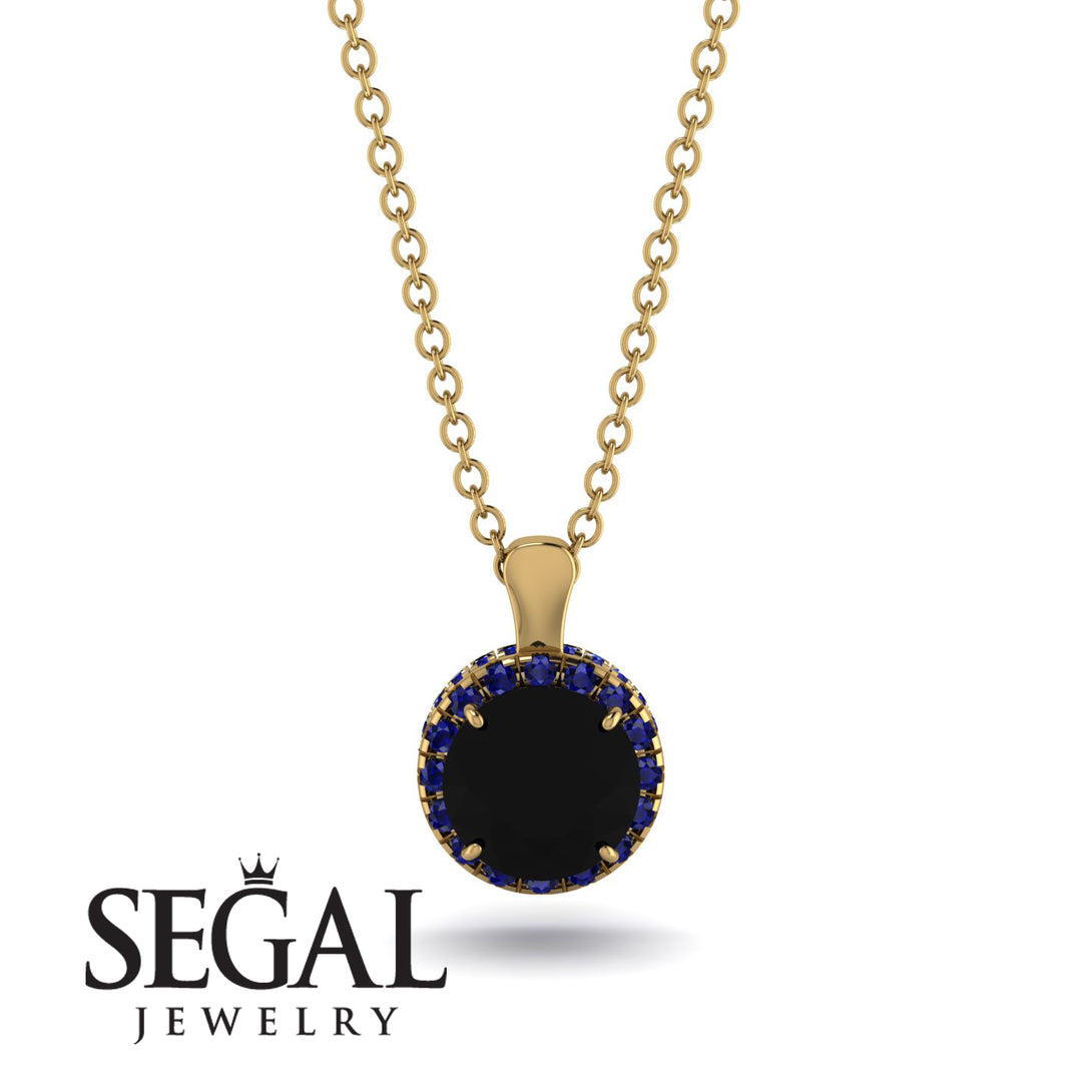 Hidden Halo Black Diamond Necklace - Catalina No. 67