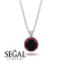 Hidden Halo Black Diamond Necklace - Catalina No. 54