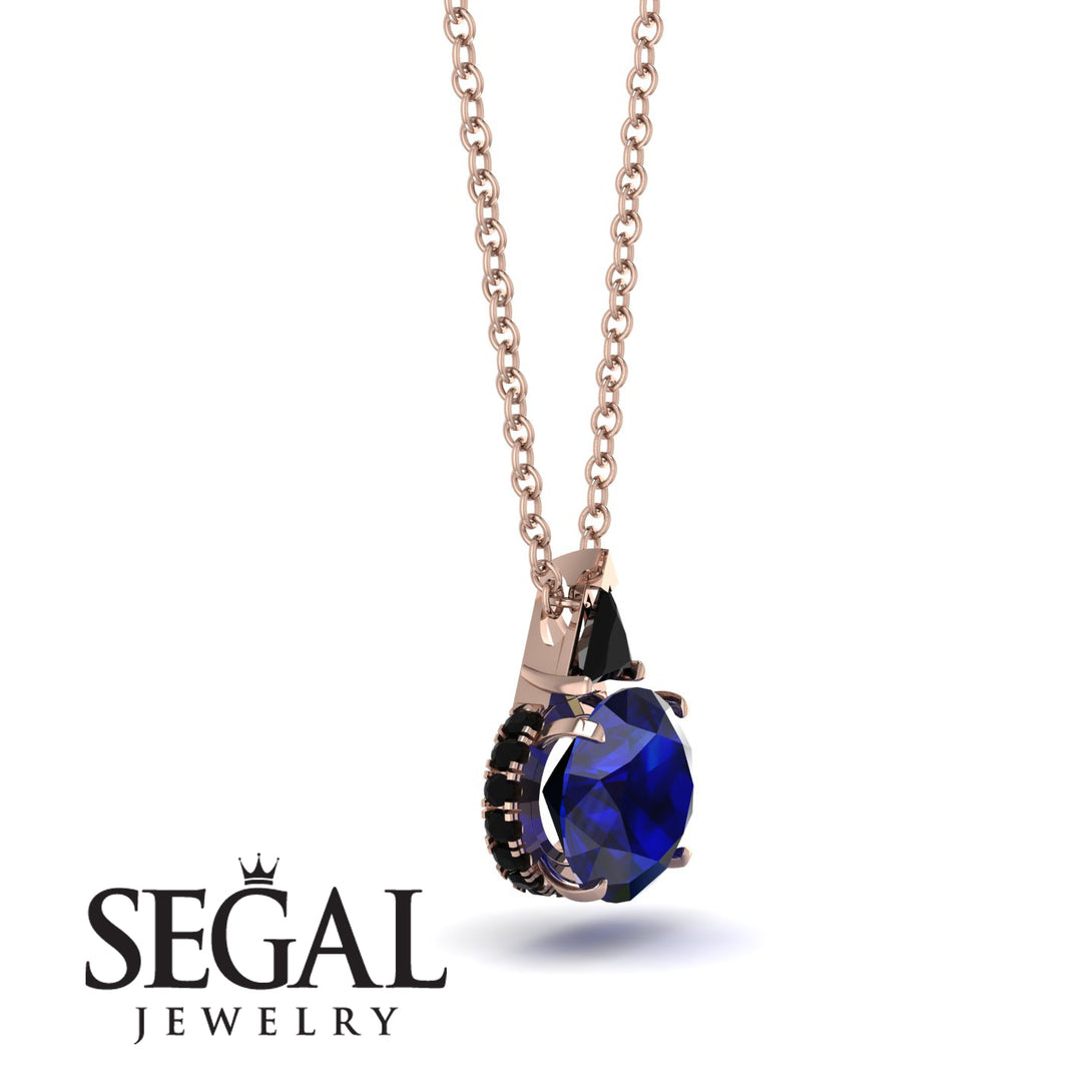 Hidden Halo Sapphire Necklace - Rosalie No. 44