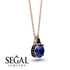 Hidden Halo Sapphire Necklace - Rosalie No. 44