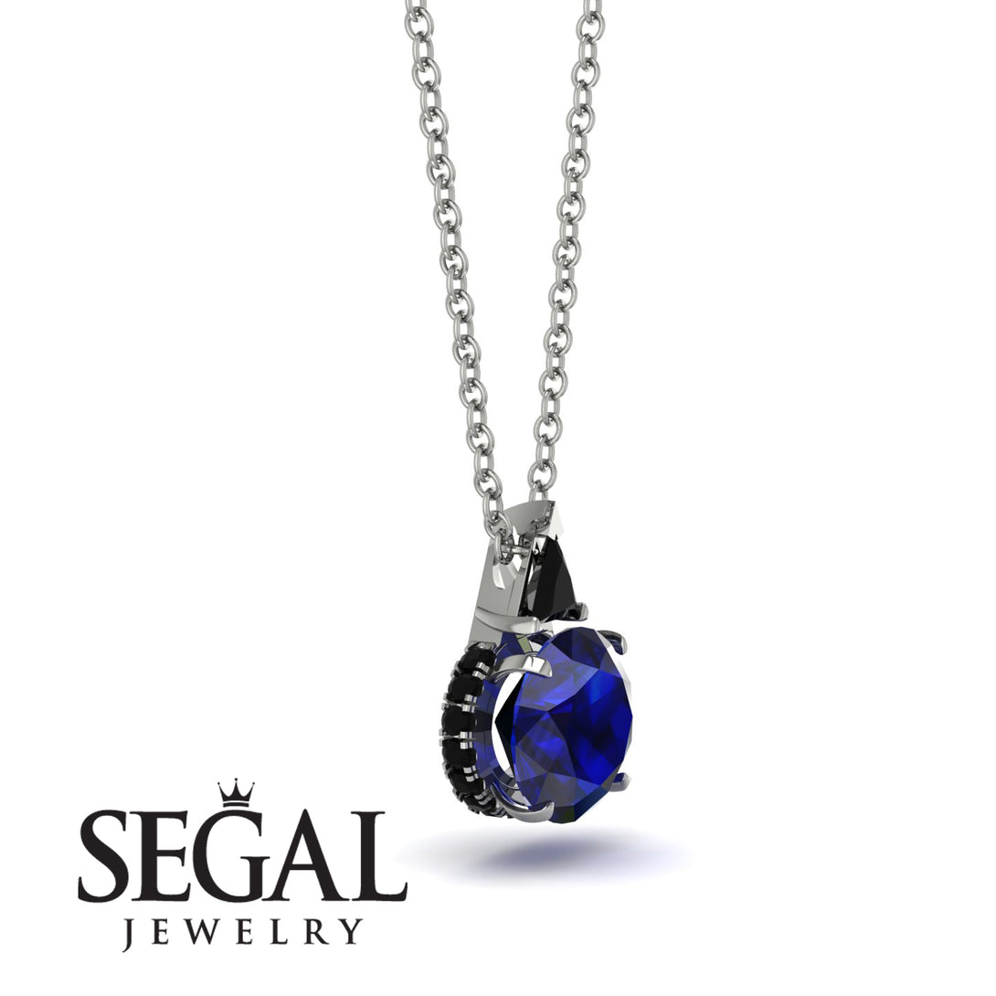 Hidden Halo Sapphire Necklace - Rosalie No. 45