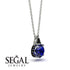 Hidden Halo Sapphire Necklace - Rosalie No. 45