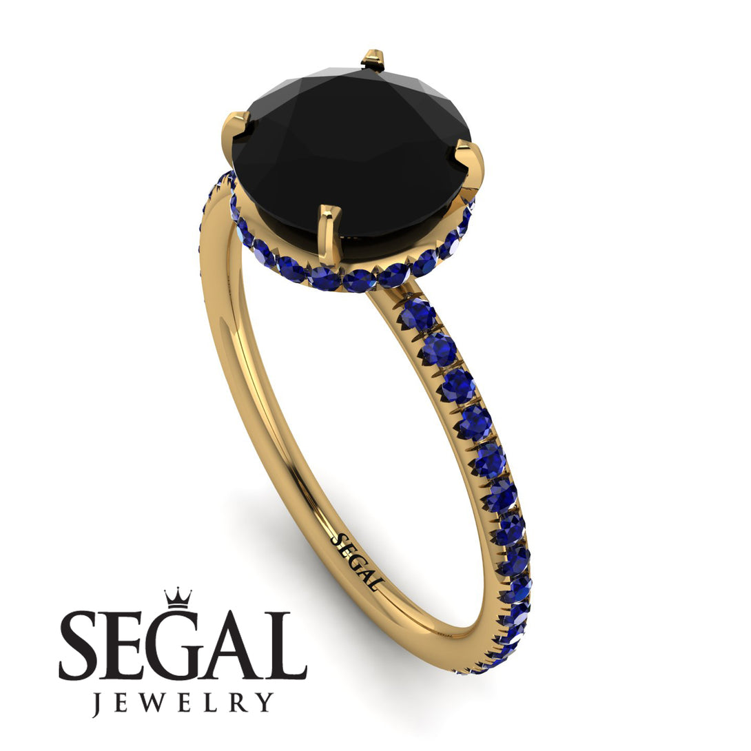 Hidden Halo Black Diamond Ring - Fiona No. 67