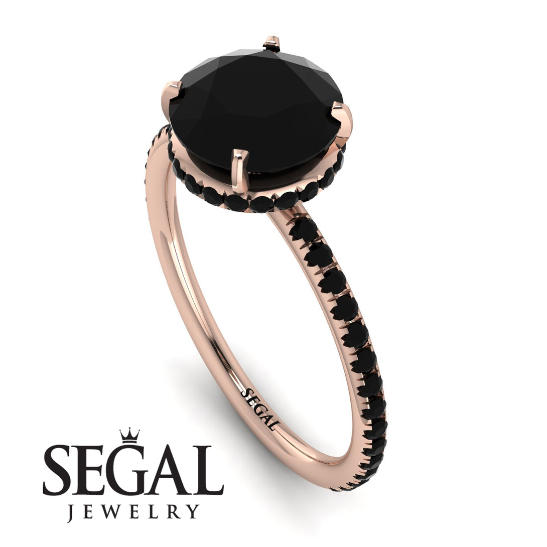 Hidden Halo Black Diamond Ring - Fiona No. 38