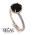 Hidden Halo Black Diamond Ring - Fiona No. 8