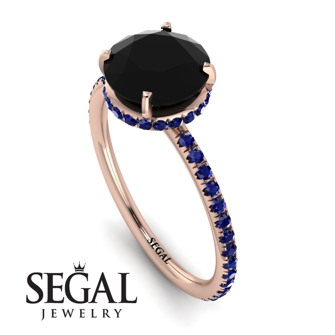 Hidden Halo Black Diamond Ring - Fiona No. 68