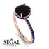 Hidden Halo Black Diamond Ring - Fiona No. 68