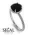 Hidden Halo Black Diamond Ring - Fiona No. 9