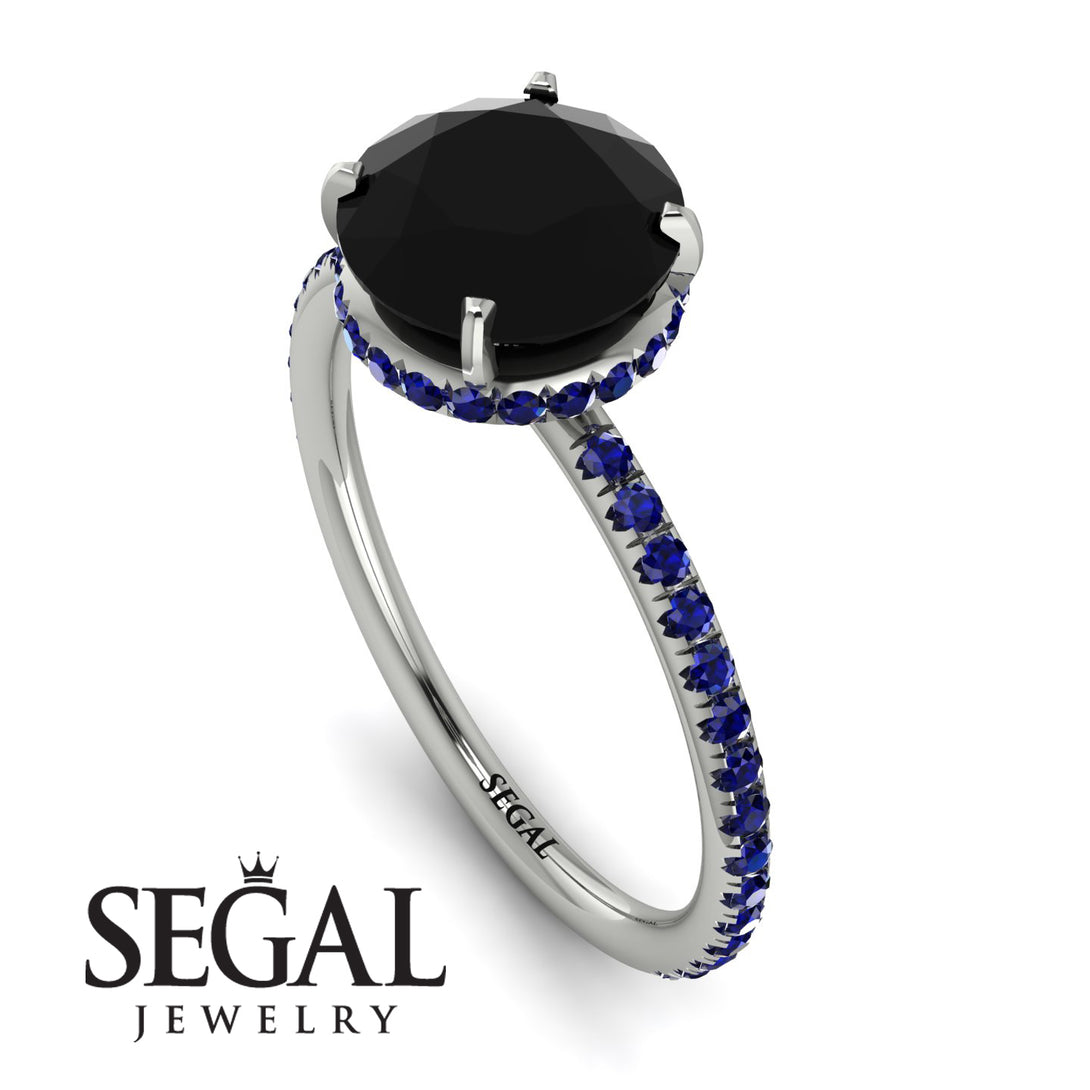Hidden Halo Black Diamond Ring - Fiona No. 69